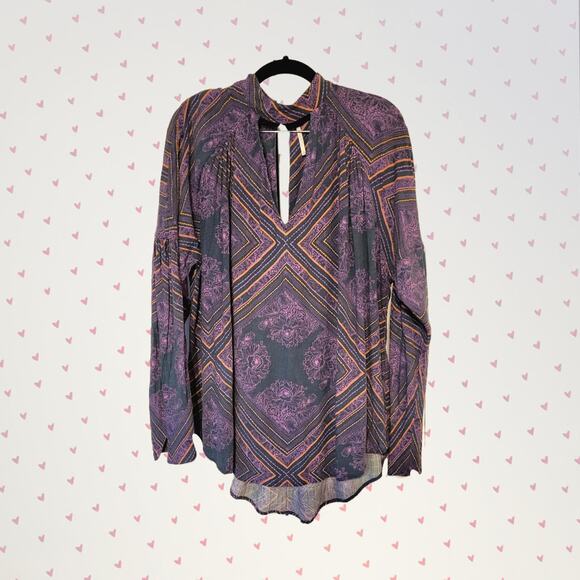 Free people, S | Purple Small Boho Blouse Tunic Walking On A Dream - Picture 1 of 8